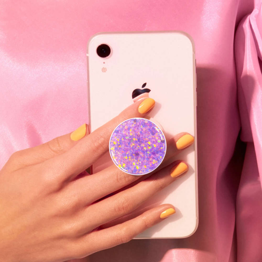 Phone Grip Iridescent Confetti Purple