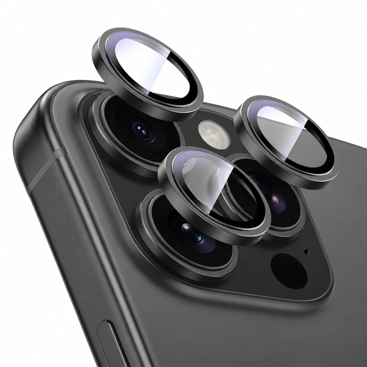 iPhone Camera lens Protector Tempered Glass Black