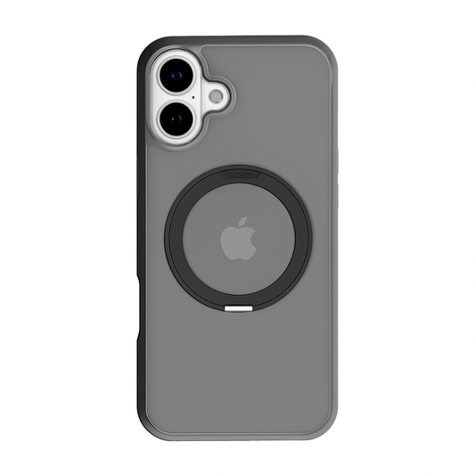 360 Degree Rotatable Ring Kickstand Case Grey - iPhone 17