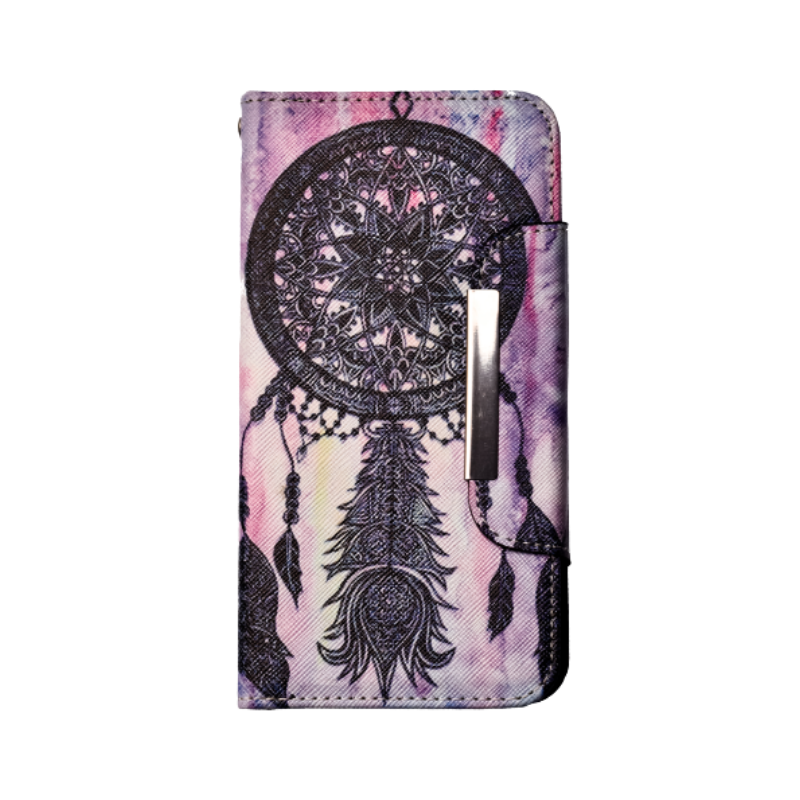 Samsung Galaxy S22 Magnetic Detachable Wallet Case – Black Dream Catcher