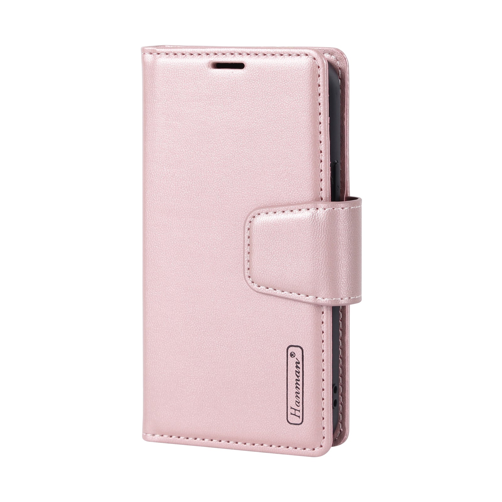 Hanman Flip Leather Wallet Case Rose Gold - iPhone Case