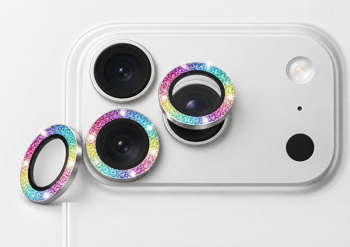 iPhone Camera Lens Protector Tempered Glass Diamond Colorful