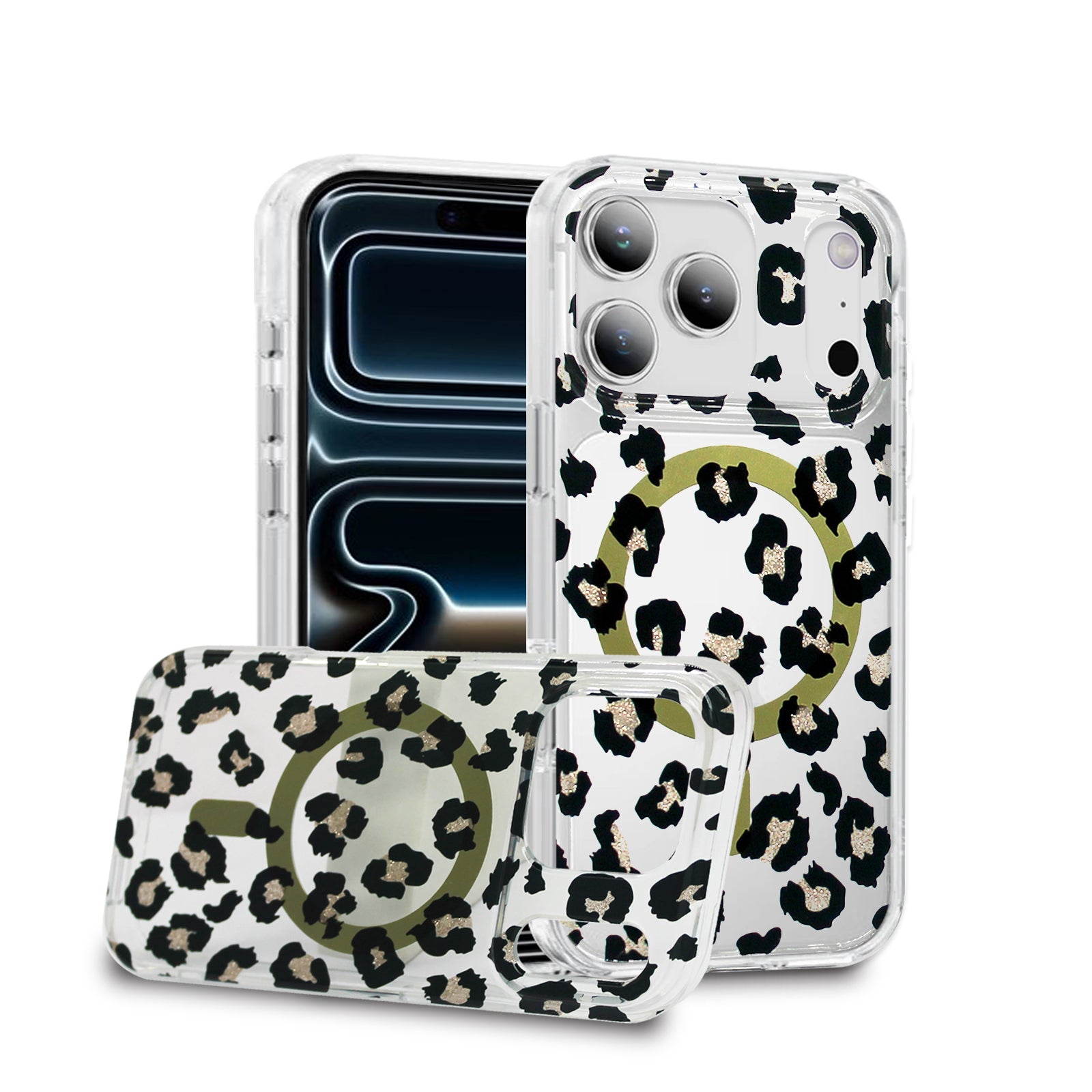 Magsafe Pattern Golden Leopard Case - iPhone 17 Series