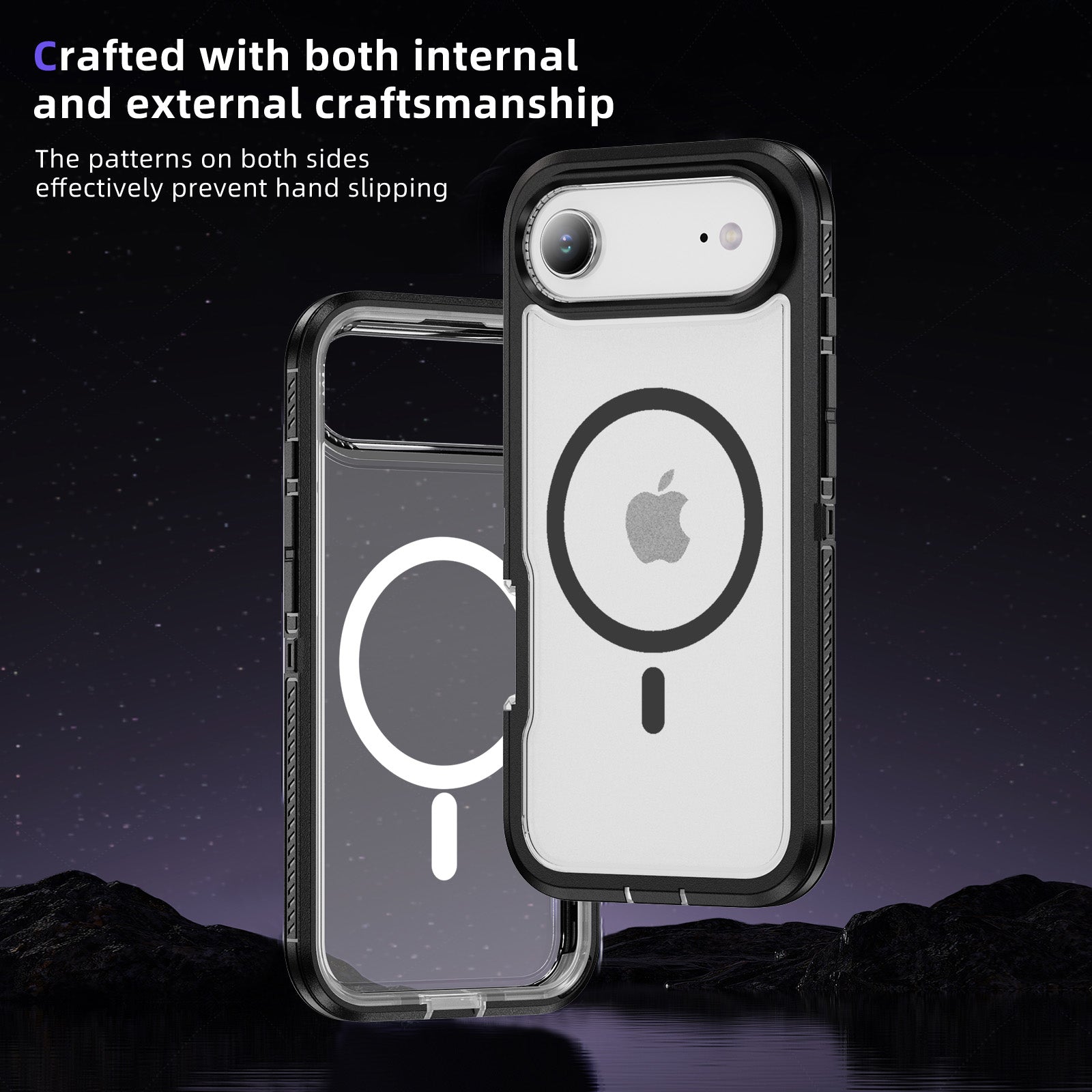 iPhone 17 Air Eclipse Shield MagSafe Case - Black Clear
