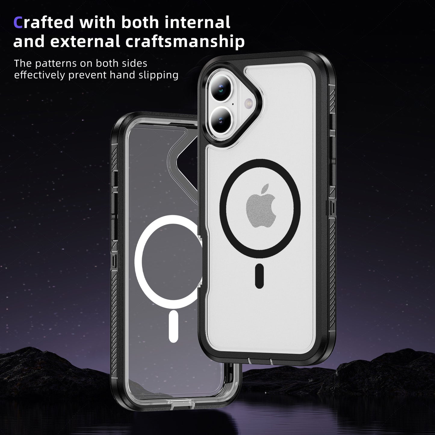 iPhone 17 Eclipse Shield MagSafe Case - Black Clear