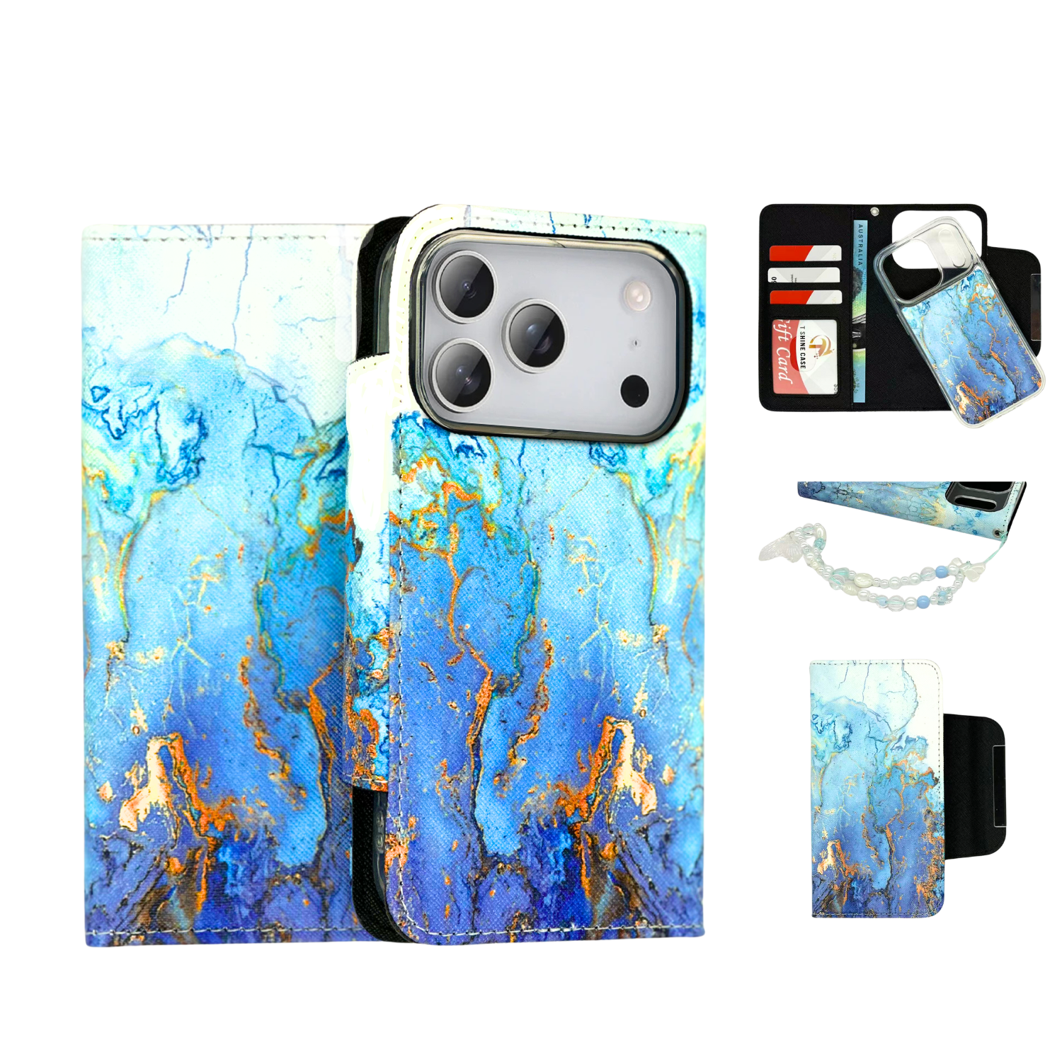 Magnetic Detachable Wallet Case Fantasy Watercolor - iPhone MagSafe Case