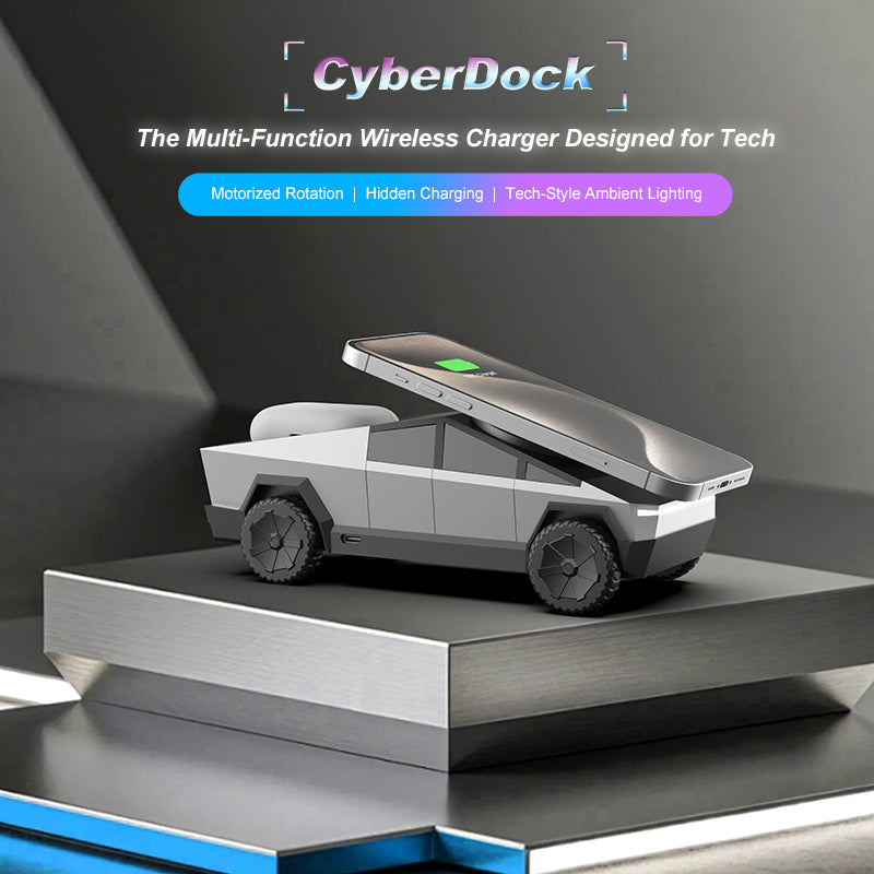 CyberDock 3-in-1 Fast Wireless Charging Station for Phone, Apple Watch & AirPods