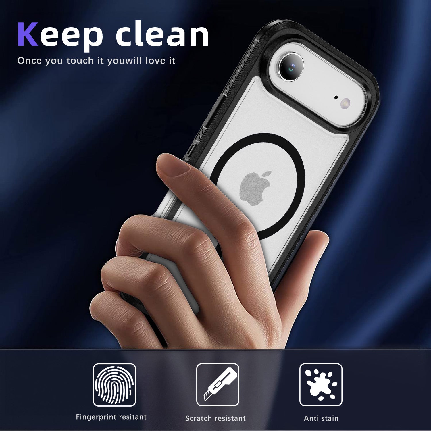 iPhone 17 Air Eclipse Shield MagSafe Case - Black Clear