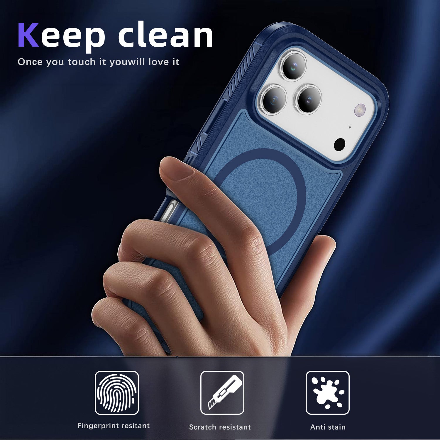 iPhone 17 Pro Eclipse Shield MagSafe Case Blue