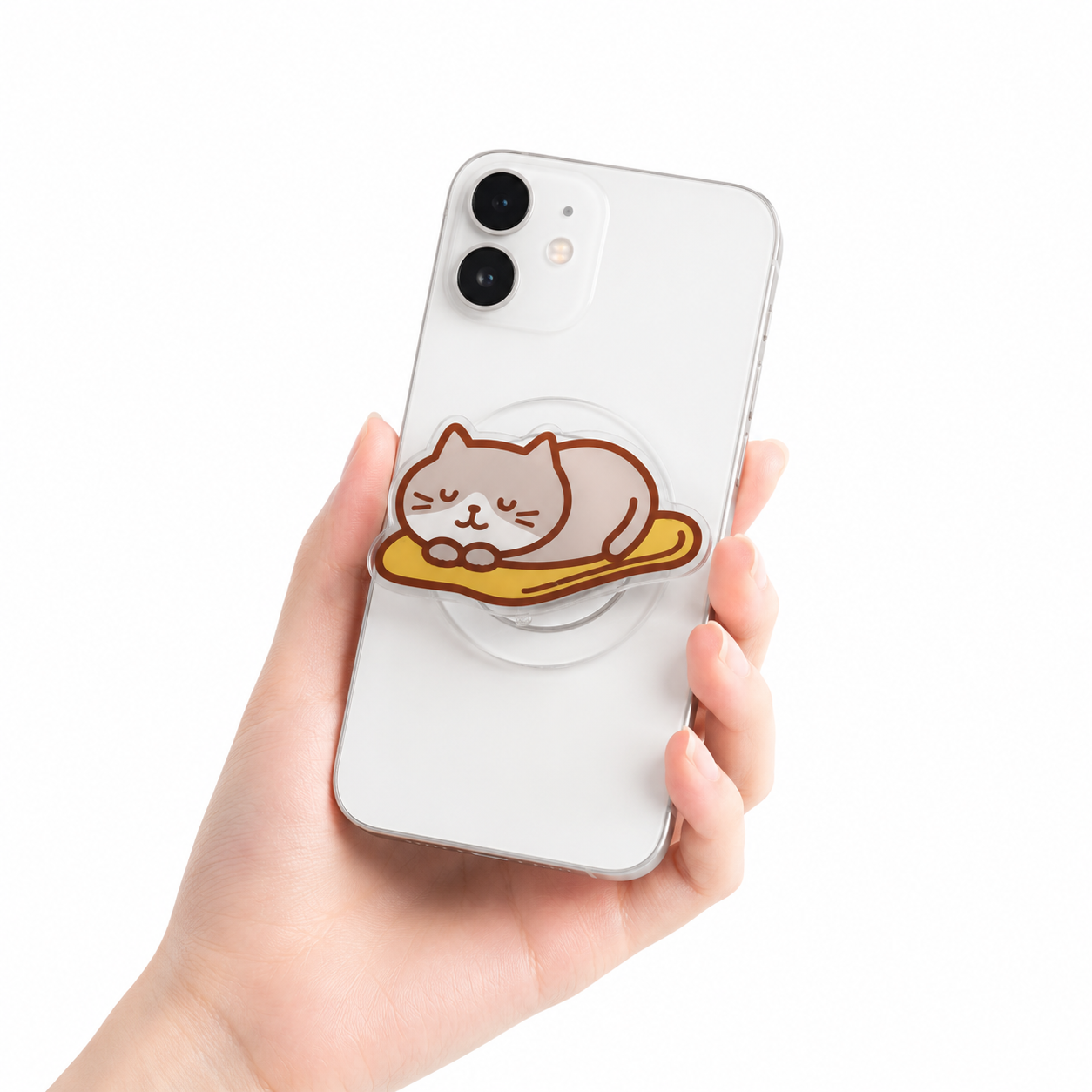 GripPro Magnetic Phone Ring Sleeping Cat