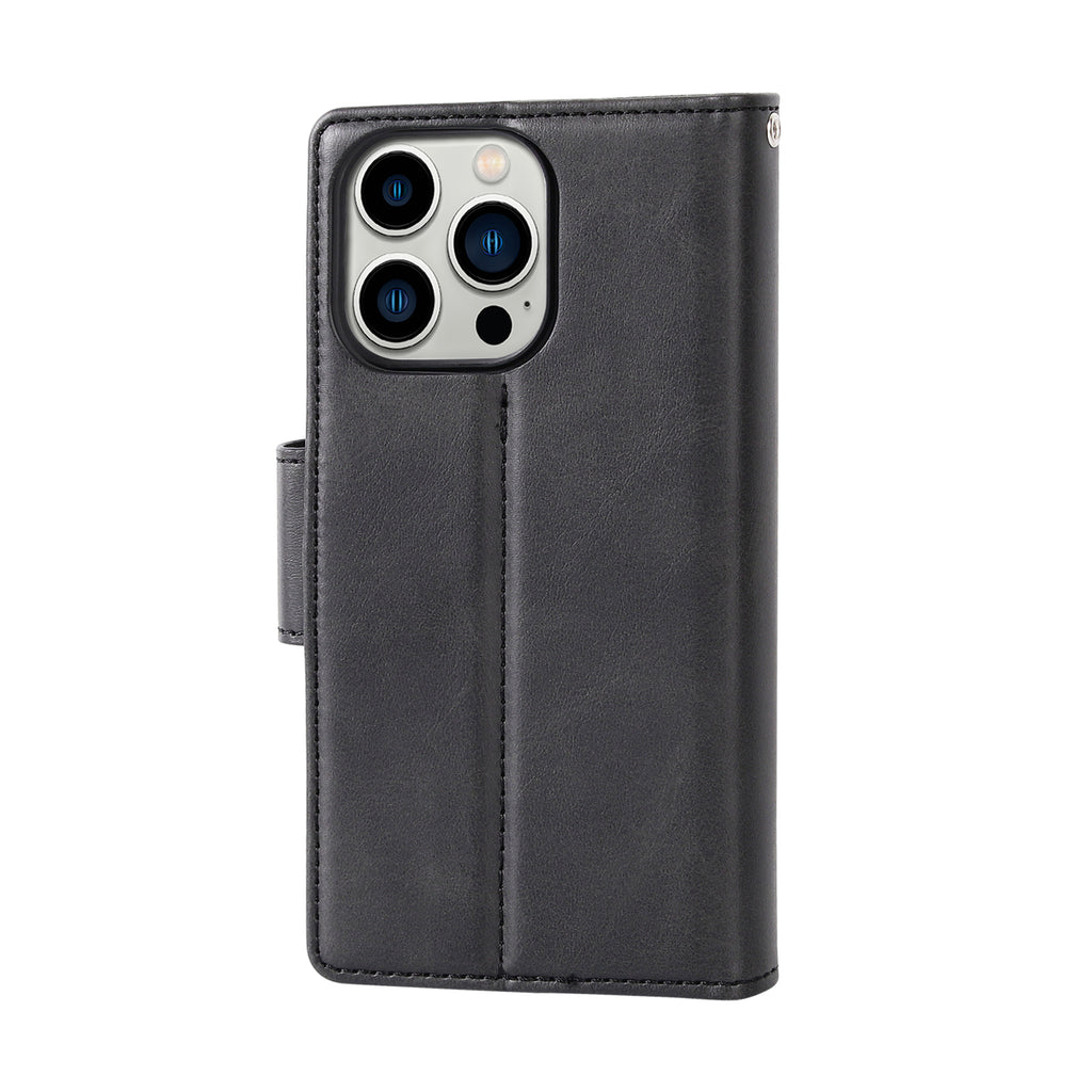 Nebula Flip Leather Wallet Case Black – iPhone Cases