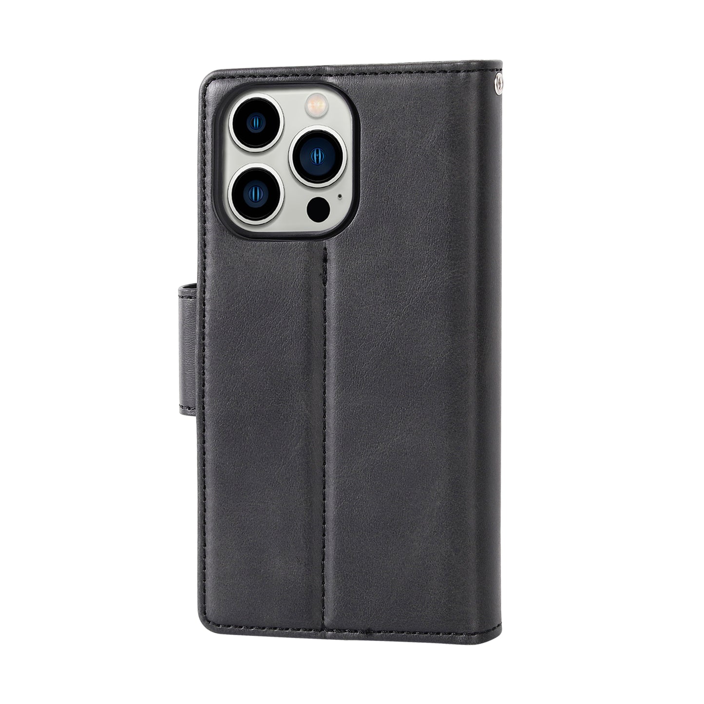 Nebula Flip Leather Wallet Case Black – iPhone Cases
