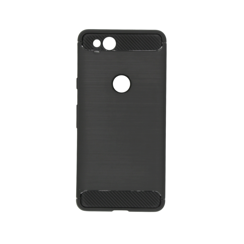 Google Pixel2 Slim Carbon Fibre Shockproof Rugged Case Cover Black