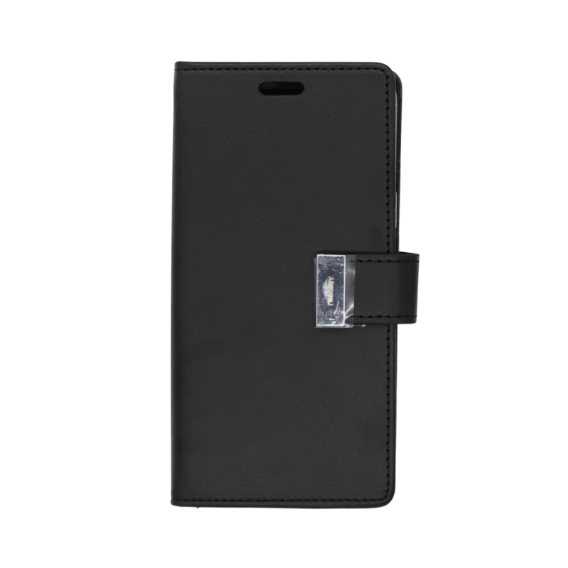 Goospery Silver Buckle Flip Leather Wallet Case iPhone 11 Black