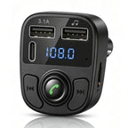 C1 Bluetooth Dual USB Car Charger Black