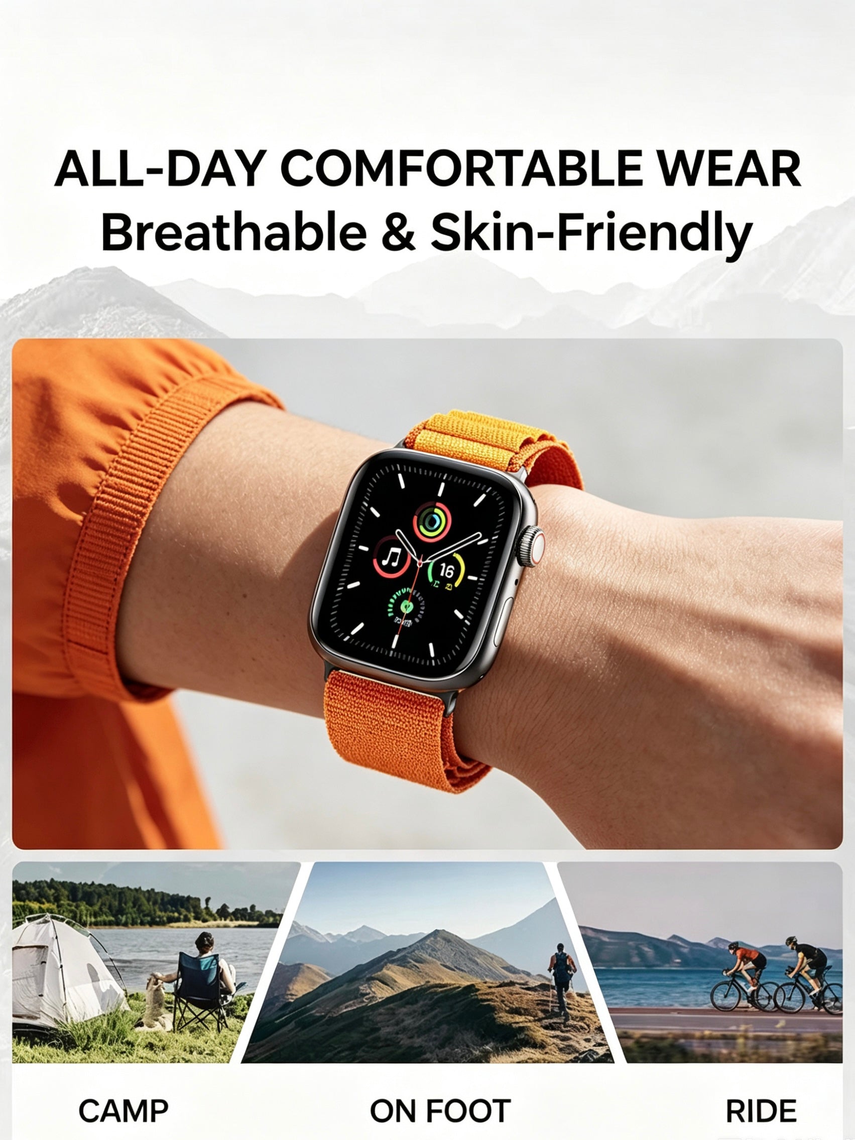 Apple Watch Woven Nylon Band 38/40/41mm Orange