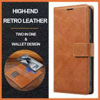 Nebula iPhone 16 Magnetic Detachable Leather Wallet Case Brown
