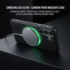 Samsung Galaxy S26 Carbon Fiber Texture Magsafe Case Black
