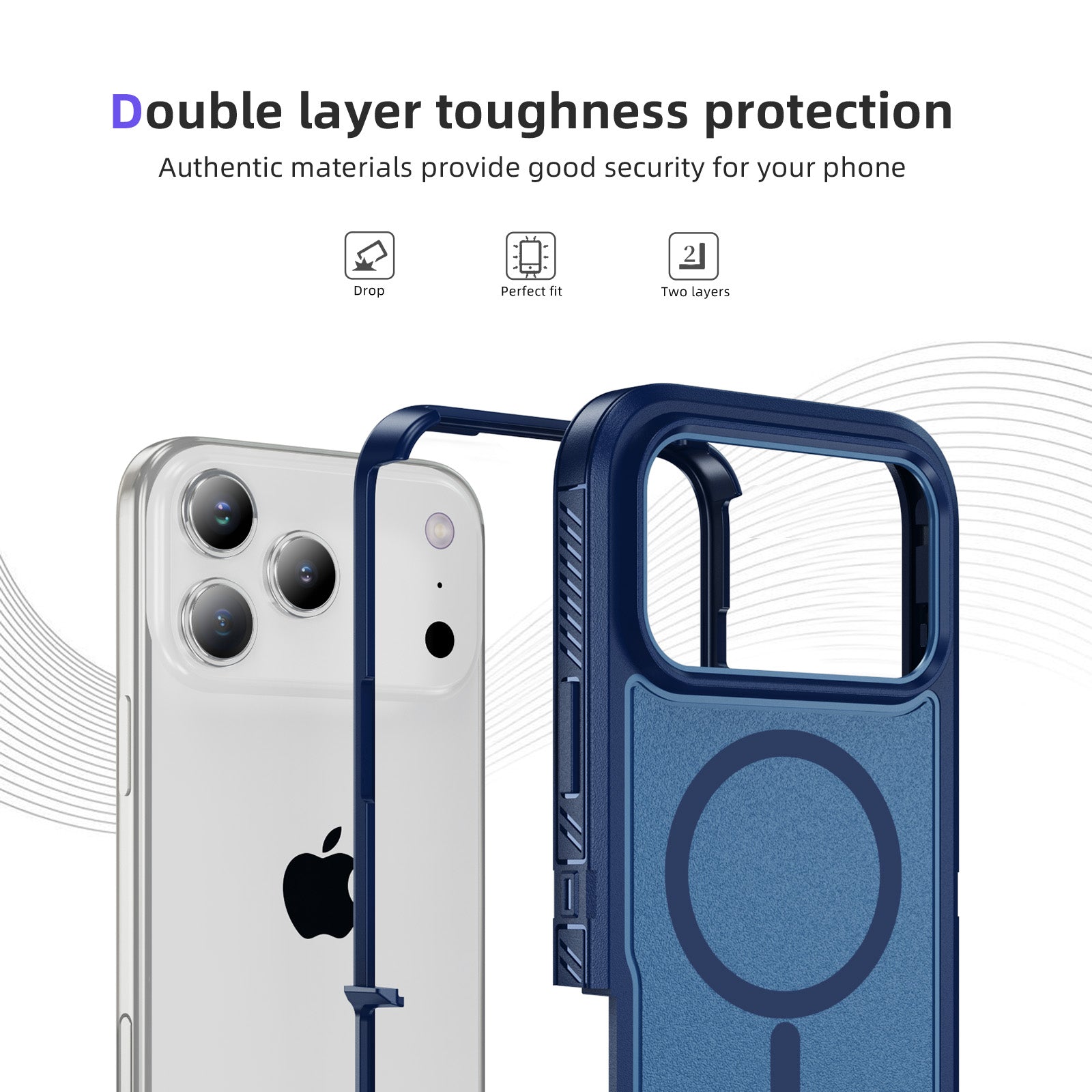 iPhone 17 Pro Max Eclipse Shield MagSafe Case Blue