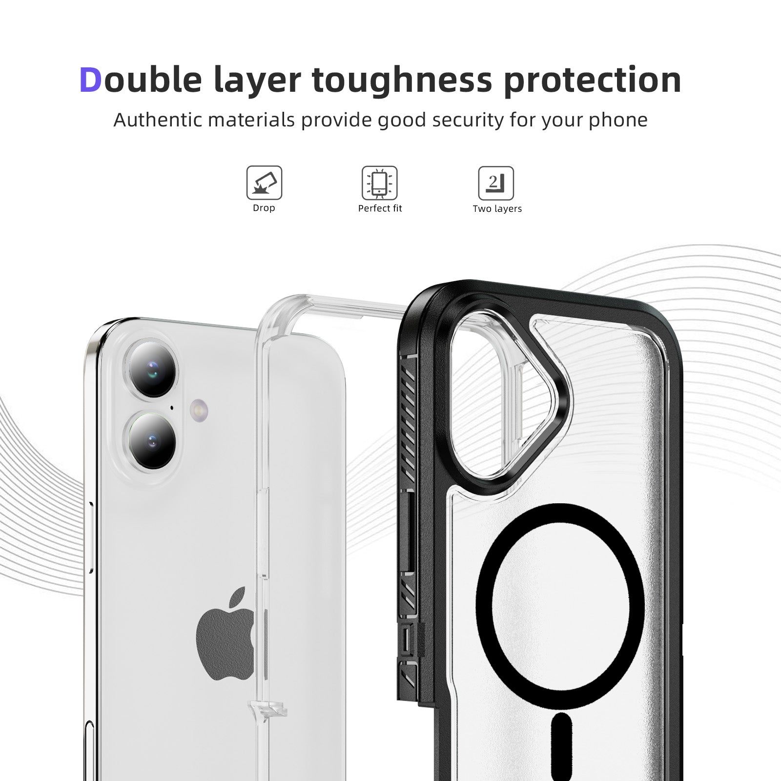 iPhone 17 Eclipse Shield MagSafe Case - Black Clear