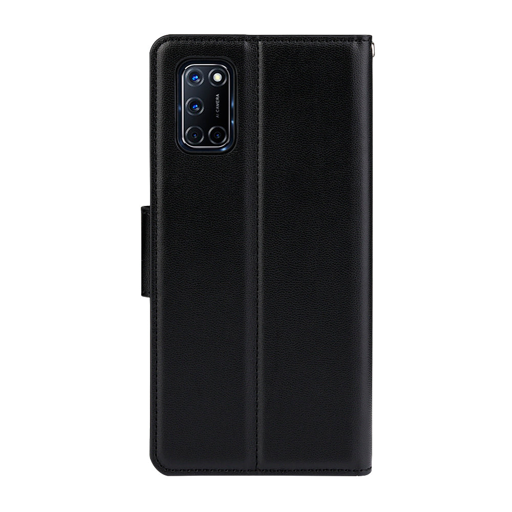 Oppo A74 5G Hanman Flip Leather Wallet Case - Black