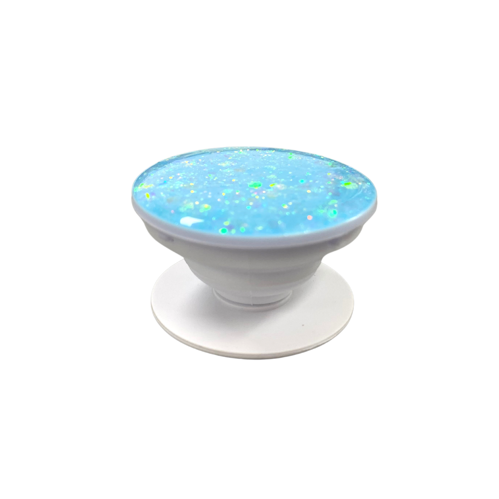 Phone Grip Iridescent Confetti Ice Blue