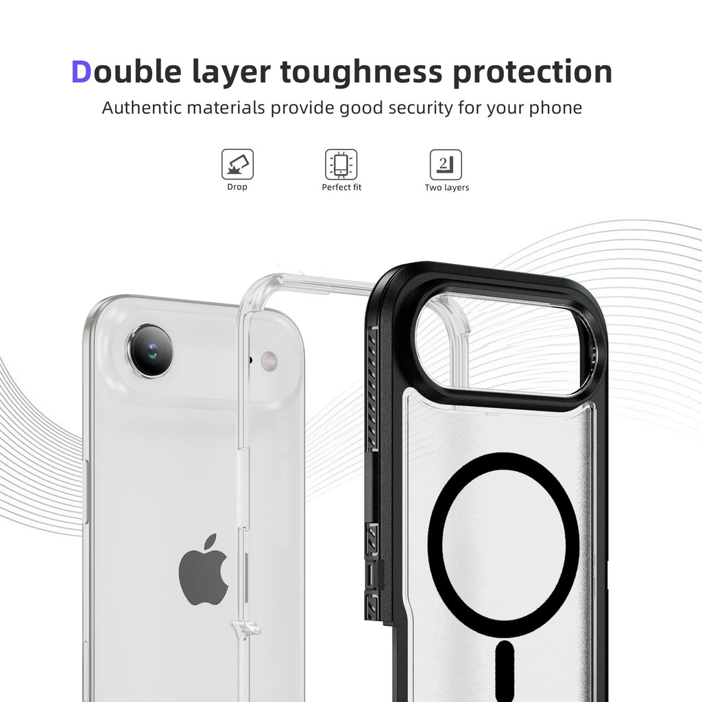 iPhone 17 Air Eclipse Shield MagSafe Case - Black Clear
