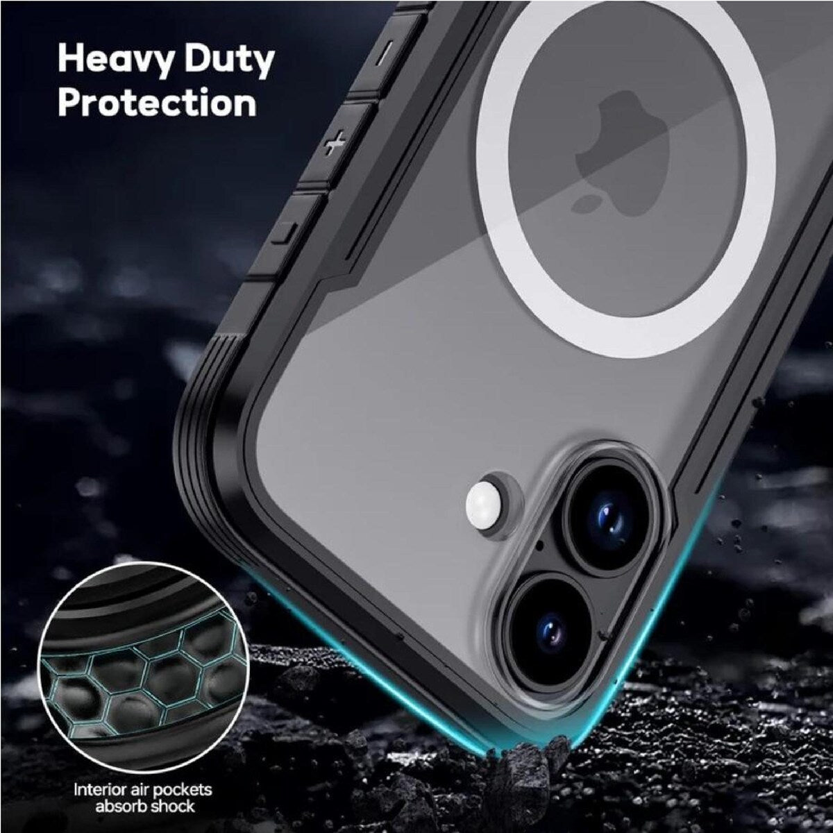 Nebula iPhone 17 Air Clear MagSafe Protective Case Black