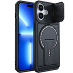 iPhone 17 Camera Lens Protector MagSafe Stand Case Black