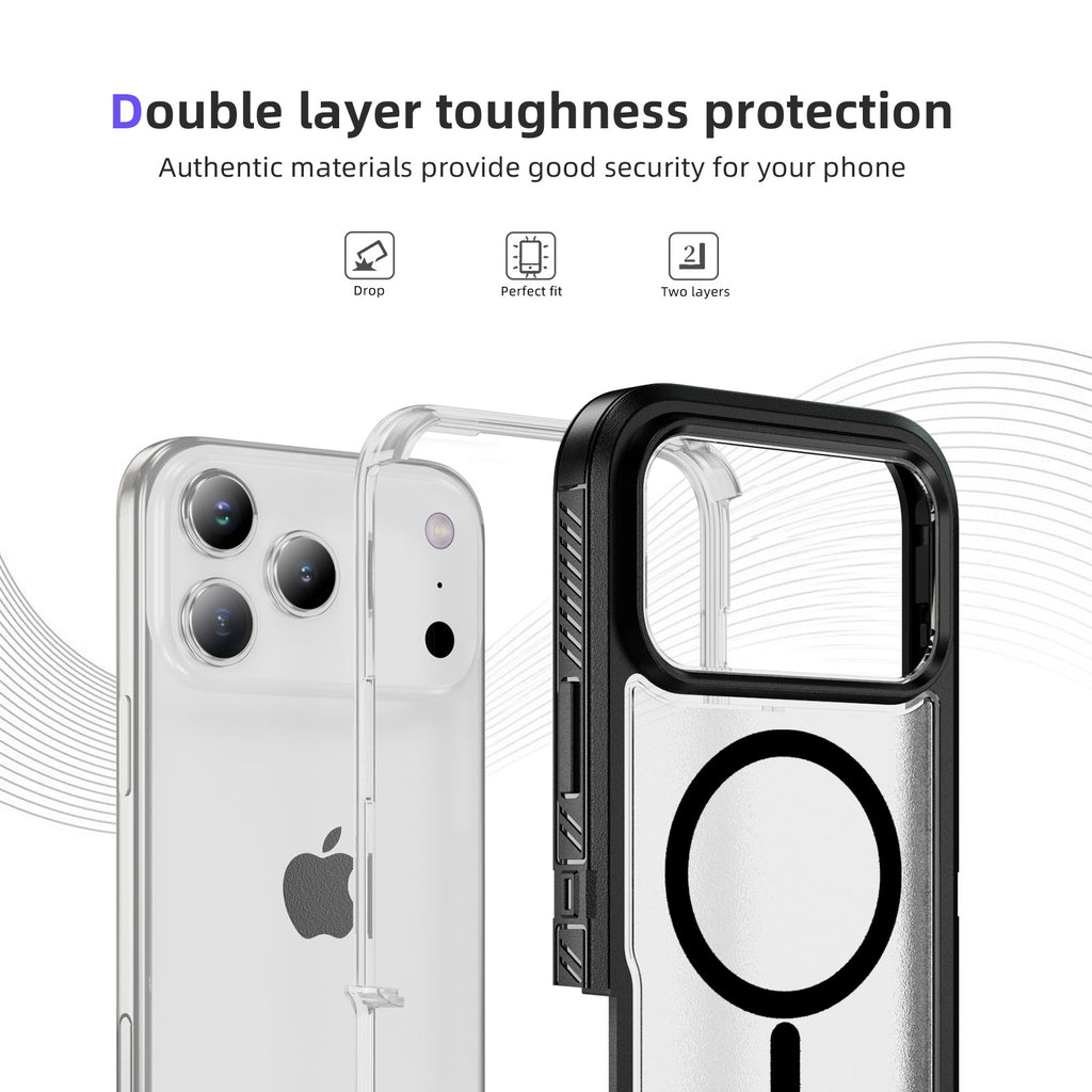 iPhone 17 Pro Max Eclipse Shield MagSafe Case - Black Clear