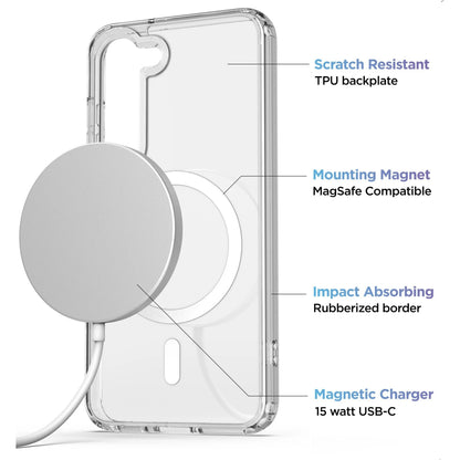 Samsung Galaxy S24/S25 Series Magnetic Back Cover Case Clear