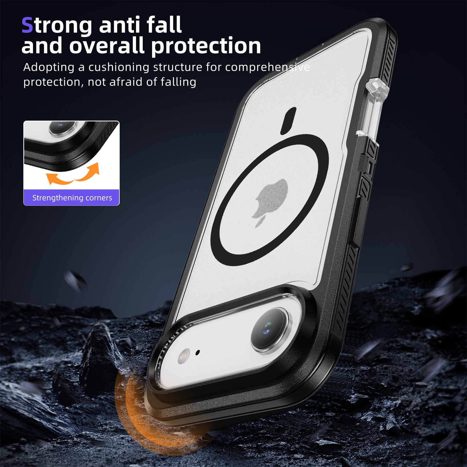 iPhone 17 Air Eclipse Shield MagSafe Case - Black Clear