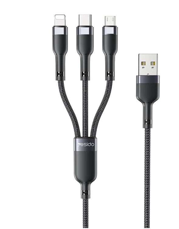Yesido 3 in 1 USB Cable Black
