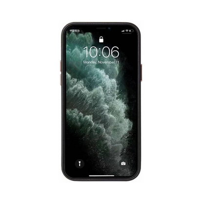 iPhone 12 mini Nebula Leather Back Case – Black