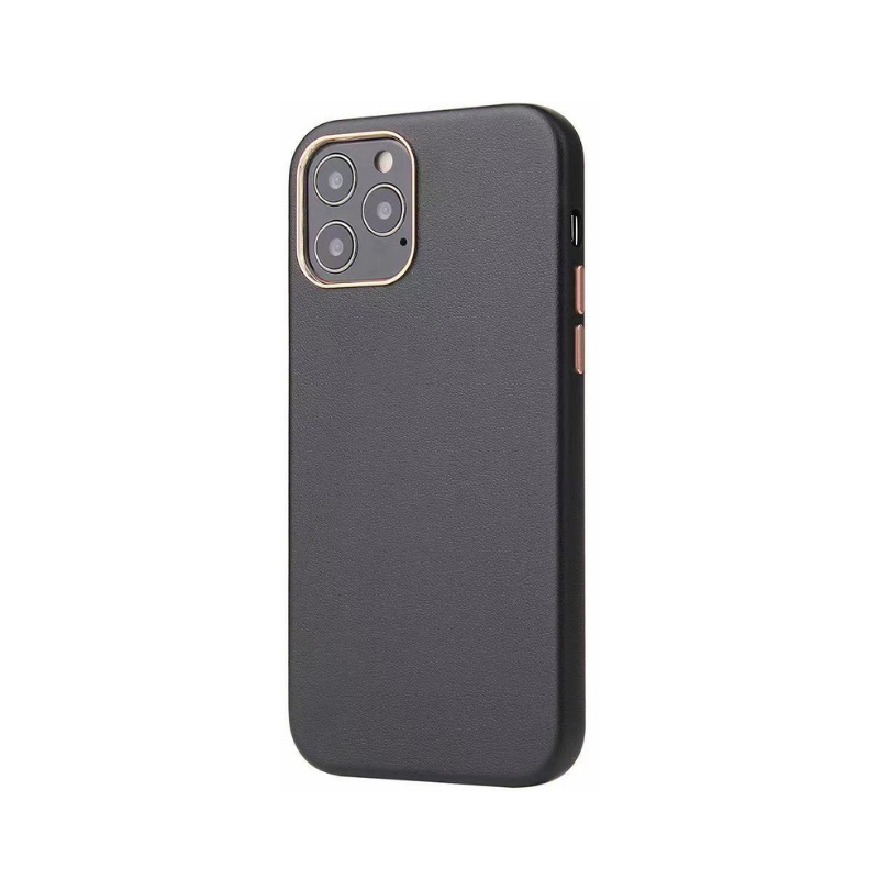 iPhone 12 mini Nebula Leather Back Case – Black