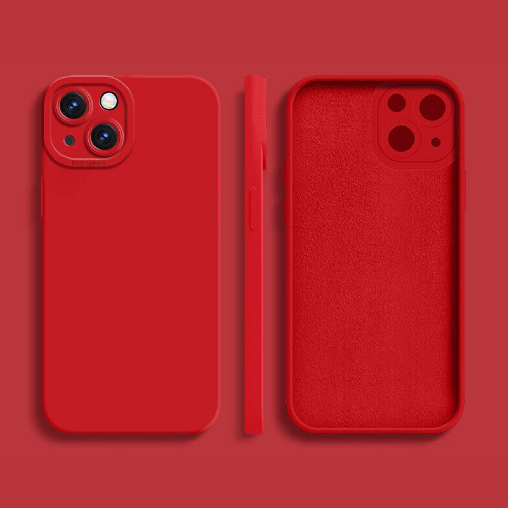 iPhone XR Silicone Rubber Case Red