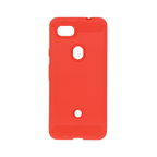 Google Pixel3a Slim Carbon Fibre Shockproof Rugged Case Cover Red
