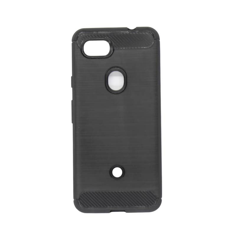 Google Pixel3a Slim Carbon Fibre Shockproof Rugged Case Cover Black