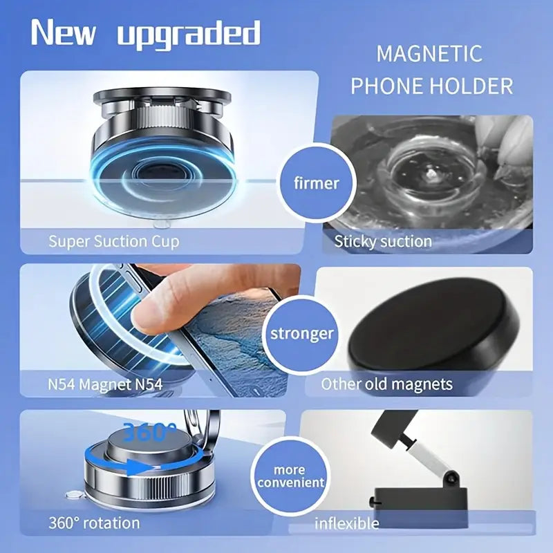 Magnetic Vacuum Suction Phone Holder