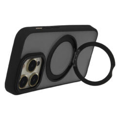 360° Rotatable Invisible Stand Case for iPhone – Black