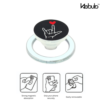 GripPro Magnetic Phone Ring Rock'n'Roll Heart