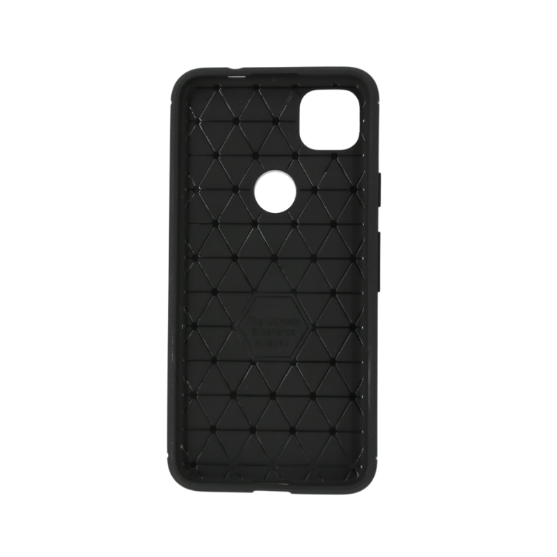 Google Pixel4a Slim Carbon Fibre Shockproof Rugged Case Cover Black