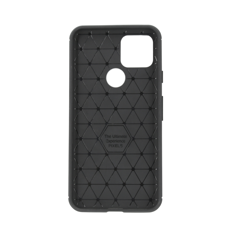 Google Pixel 5 Slim Carbon Fibre Shockproof Rugged Case Cover Black