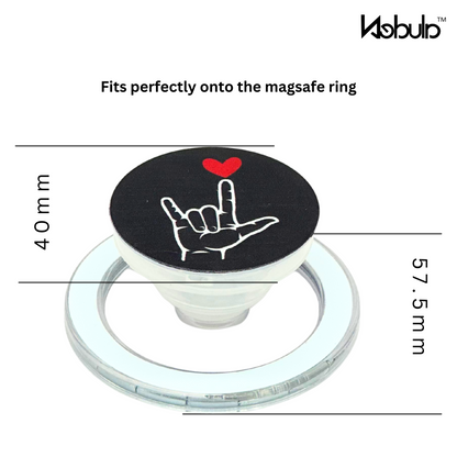 GripPro Magnetic Phone Ring Rock'n'Roll Heart