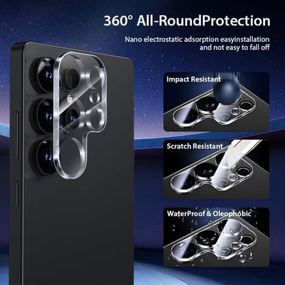 9D Full Camera lens Tempered Glass-Samsung Galaxy S25 Ultra
