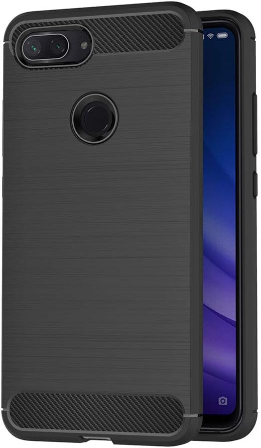 Google Pixel3a XL Slim Carbon Fibre Shockproof Rugged Case Cover Black