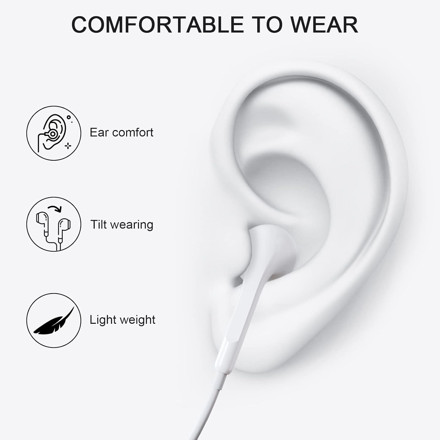 Wired Earpiece Type-C White