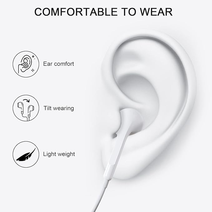 Wired Earpiece Lighting White