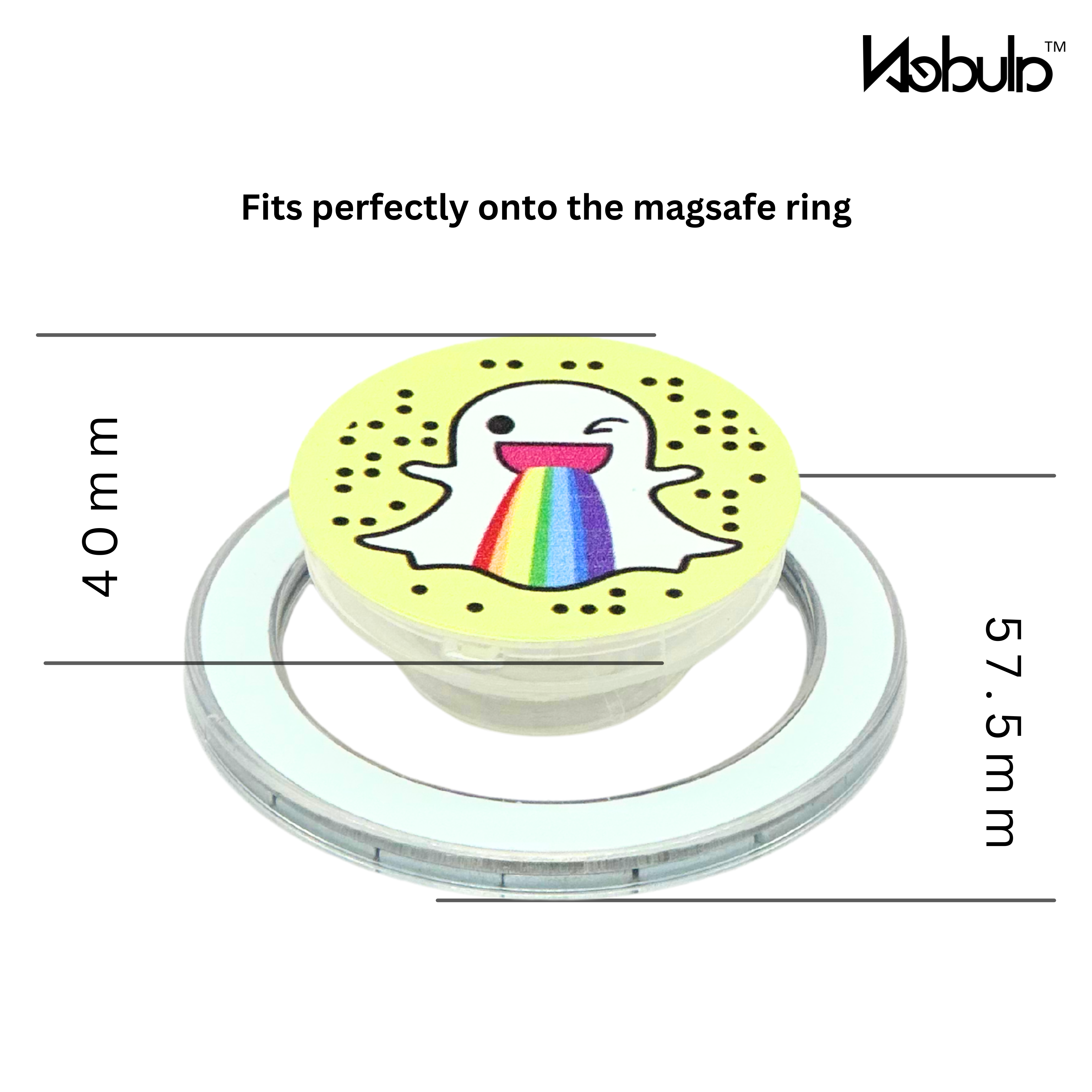 GripPro Magnetic Phone Ring Smile Rainbow