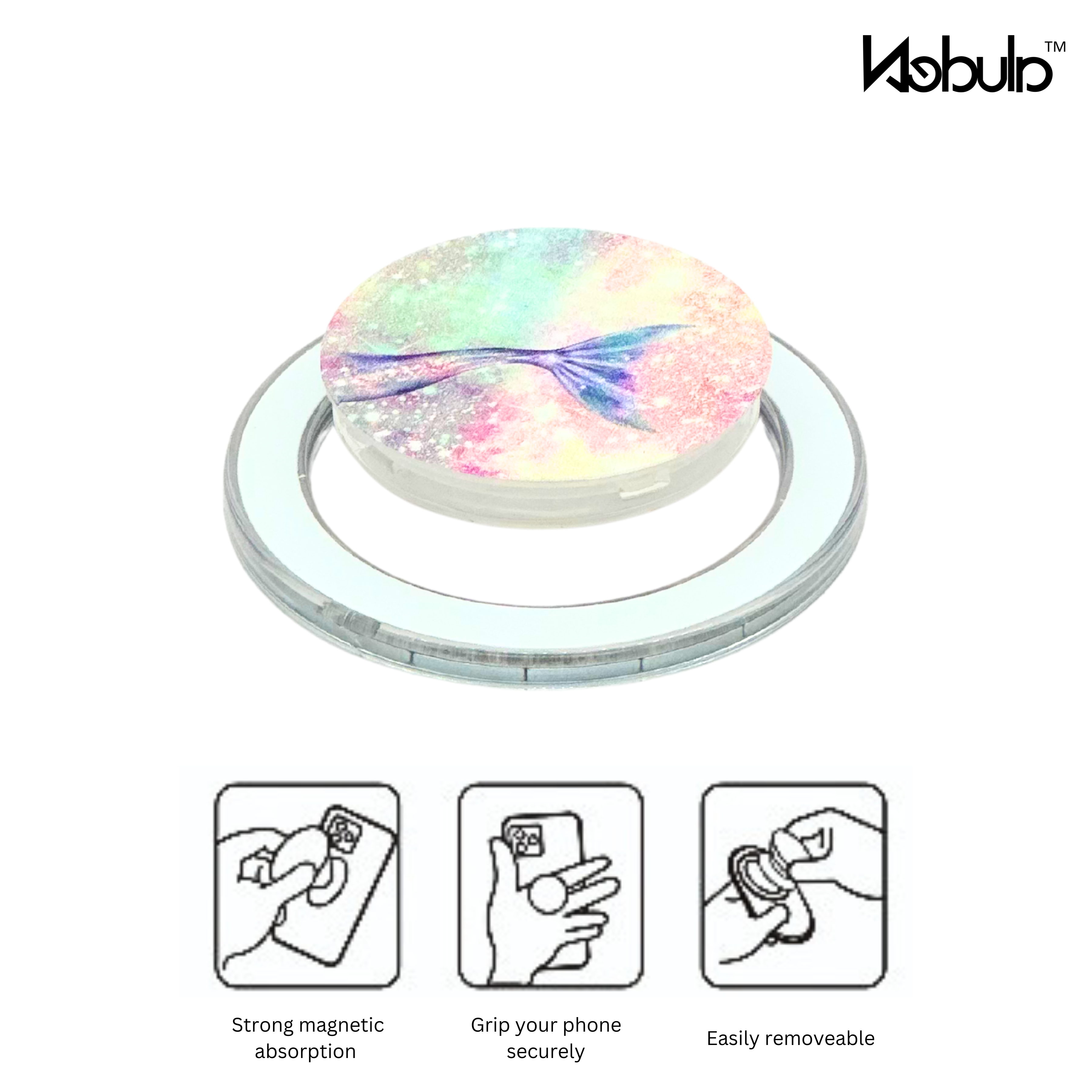 GripPro Magnetic Phone Ring Colorful Mermaid